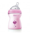 BIBERON NATFEELING 2M+ 250ML ROSA